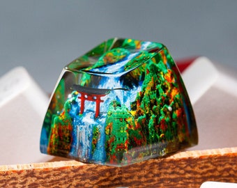 Torii Gate Artisan Keycap, Japanese Keycaps, Artisan Keycap, Torii Gate Custom Keycaps, Cherry MX Keycaps