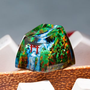 Torii Gate Artisan Keycap, Japanese Keycaps, Artisan Keycap, Torii Gate Custom Keycaps, Cherry MX Keycaps