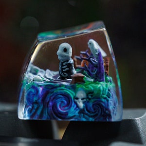Halloween Custom Artisan Keycaps, Custom Keycaps für Halloween Geschenk, Halloween Keycap, Cherry MX Keycaps, Mechanische Tastatur