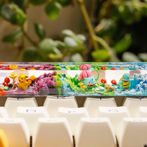 Custom Spacebar Artisan Keycap, Resin 6.25U Spacebar, Handmade Mechanical Keyboard Accessory, Holiday Gamer Gift, Christmas Gift