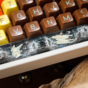 Interstellar Spacebar Keycap, Astronaut Custom Keycaps, Galaxy Spacebar Keycaps,Artisan Keycap, Cherry MX Keycaps Mechanical Keyboard