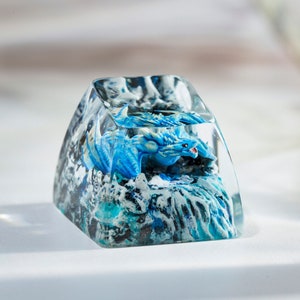 Water Dragon Custom Keycaps, Artisan Keycap, Artisan Keycaps Anime, Cherry MX Keycaps, Dragon Keycap, Keycap Custom