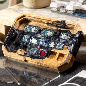 Wood Resin Keycap Storage, Custom Keycap Holder, Artisan Keycap Storage Box, Gift for Keycapholic