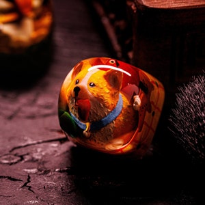 CUTE DOGS Artisan Keycaps, Custom Keycap Cute and ESC Resin Keycap Handmade Gift for Mechanical Keyboard, Gift for her