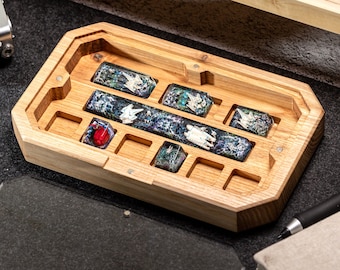 Wooden Keycap Storage, Custom Keycap Holder, Artisan Keycap Storage Box, Gift for Keycapholic