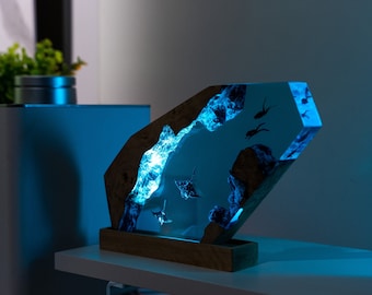 Lampa z żywicy epoksydowej dla nurków: niestandardowa lampka nocna do oceanu