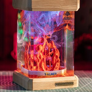 Halloween Epoxy Lamp, Epoxy Resin Lamp, Custom Night Light Art Deco Lamp for Halloween Gifts Halloween Decor