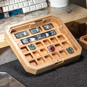 Porta-tastiera in legno, porta-tastiera personalizzato, scatola porta-tastiera artigianale, regalo per Keycapholic