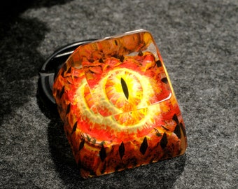 EVIL EYE Artisan Keycap Custom Eye Keycaps Handmade Gift Keycaps Anime Resin Keycaps for Mechanical Gaming Keyboard