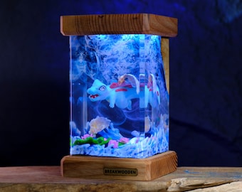 TOTODILE  Resin Diorama Lamp, Custom Diorama Kit,  Gifts and Table Lamp for Christmas Decor, Personalized Gift for Her