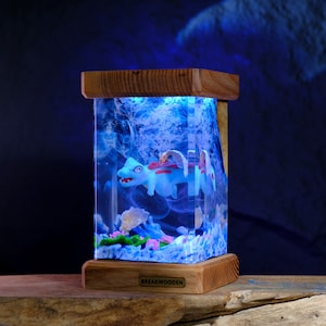 TOTODILE  Resin Diorama Lamp, Custom Diorama Kit,  Gifts and Table Lamp for Christmas Decor, Personalized Gift for Her
