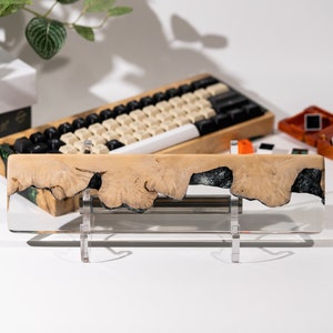 Transperant Wooden Wrist Rest, Resin Keyboard Wrist Rest, Custom Wooden Resin Wrist Rest, Custom Keyboard Wrist Rest, Handmade Gift