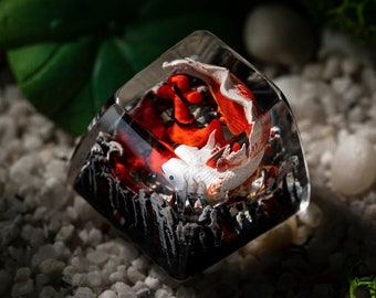 Custom KOI Artisan Keycap, Custom Resin Esc Keycaps, Keycap Set for Personalized Gift, Artisan Keycaps Handmade Gift for Him, Father's Day
