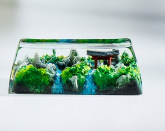 Torii Gate Artisan Keycap, Japanese Keycaps, Artisan Keycap, Torii Gate Custom Keycaps, Cherry MX Keycaps