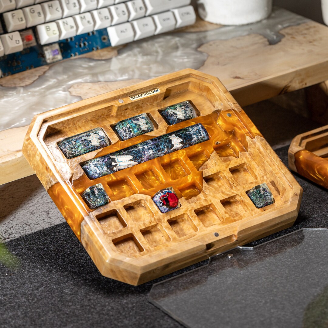 Wood Resin Keycap Storage, Custom Keycap Holder, Artisan Keycap Storage ...