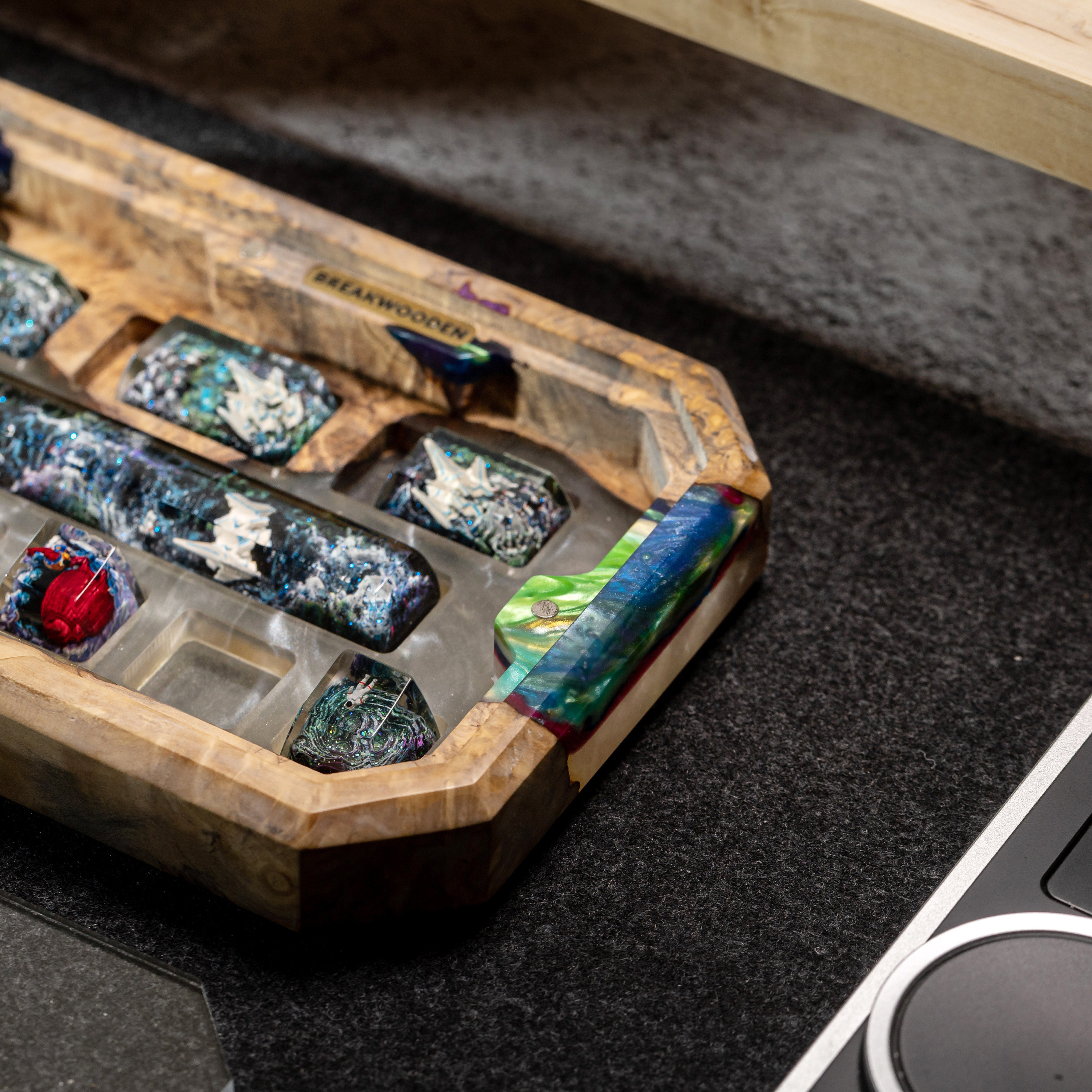 Keycap Case Wood Resin Keycap Storage, Custom Keycap Holder, Artisan Keycap Storage ...