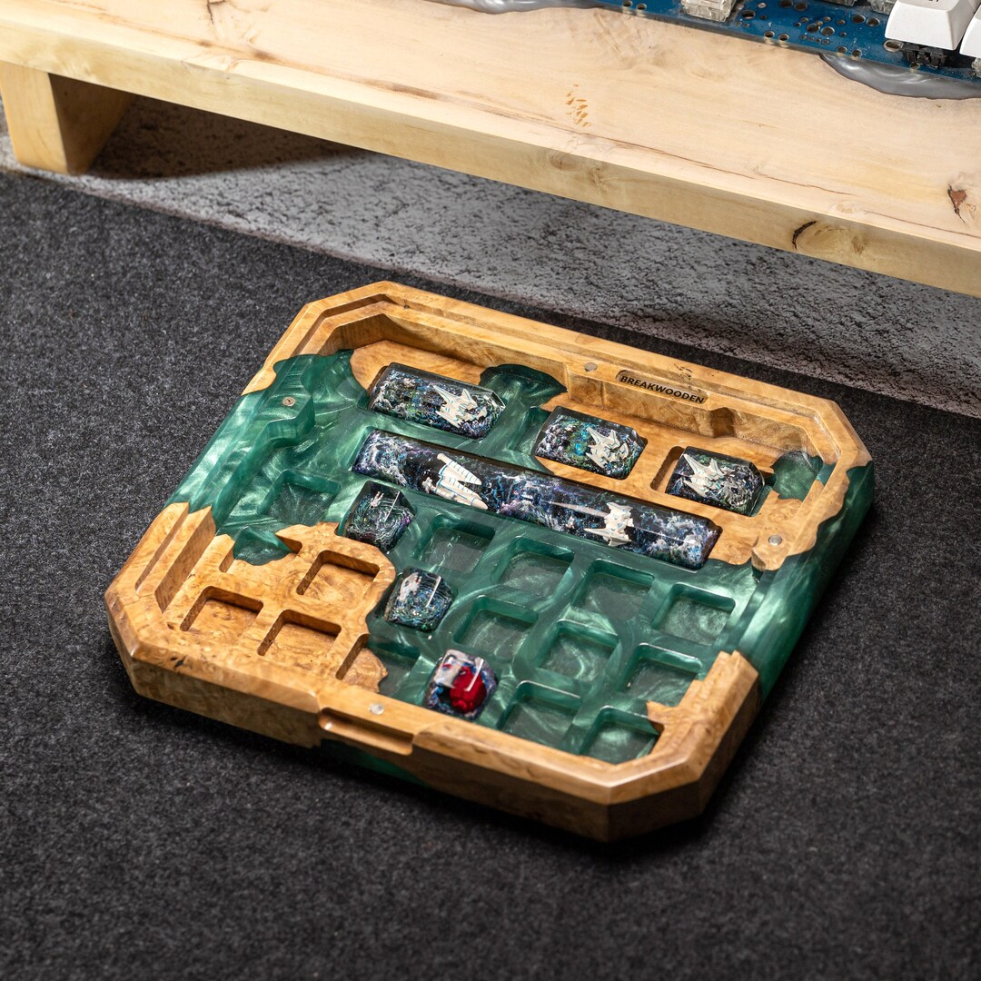 Wood Resin Keycap Storage, Custom Keycap Holder, Artisan Keycap Storage ...