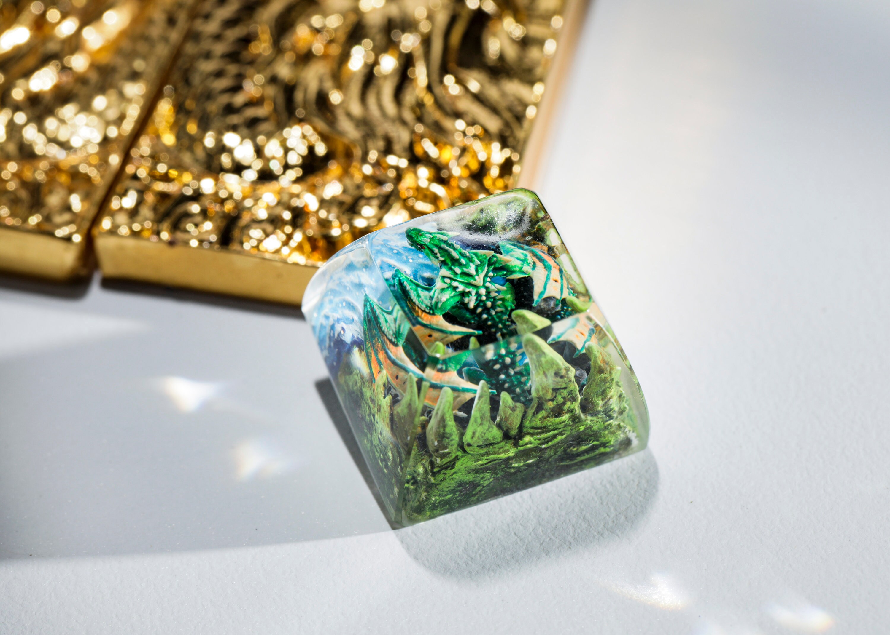 Green Dragon Custom Keycaps, Artisan Keycaps Anime Cherry MX Keycaps ...