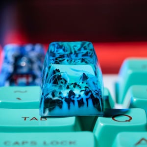 Eternal Ice Mountain Artisan Keycap, Custom Keycaps, Cherry MX Keycaps, Resin Keycap, Artisan Keycaps, Custom Mechanical Keyboard