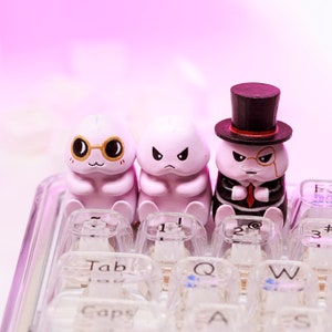 Anime Artisan Keycap, Custom Keycaps, Keycaps Anime, Artisan Keycap Cute, Cherry MX Keycaps for Mechanical Keyboard ,  Gift for her
