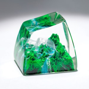 Mystery Forest Artisan Keycap, Custom Keycaps, Cherry MX Keycaps, Resin Keycap, Artisan Keycaps, Custom Mechanical Keyboard