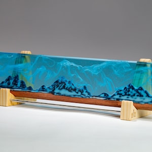 Eternal Ice Artisan Wrist Rest, Resin Keyboard Wrist Rest, Custom Wooden Resin Wrist Rest, Custom Keyboard Wrist Rest, Handmade Gift