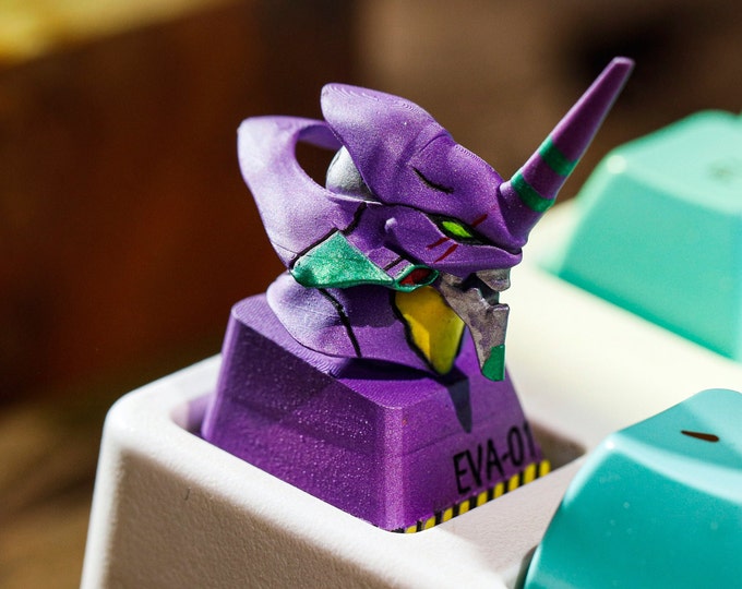 Capuchon de touche artisanal, Capots de touche personnalisés, Capuchons de touche personnalisés anime, Touches de touche mécaniques personnalisés, Touches de touche MX cerise, Set de capuchons de touche violet, cadeau pour lui
