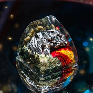 Dark Dragon Custom Keycaps, Artisan Keycap, Artisan Keycaps Anime, Cherry MX Keycaps, Dragon Keycap, Keycap Custom