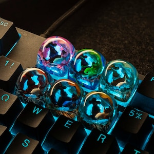Custom KOI Artisan Keycap, Custom Resin Esc Keycaps, Keycap Set for Personalized Gift, Artisan Keycaps Handmade Gift, Gift For Friends