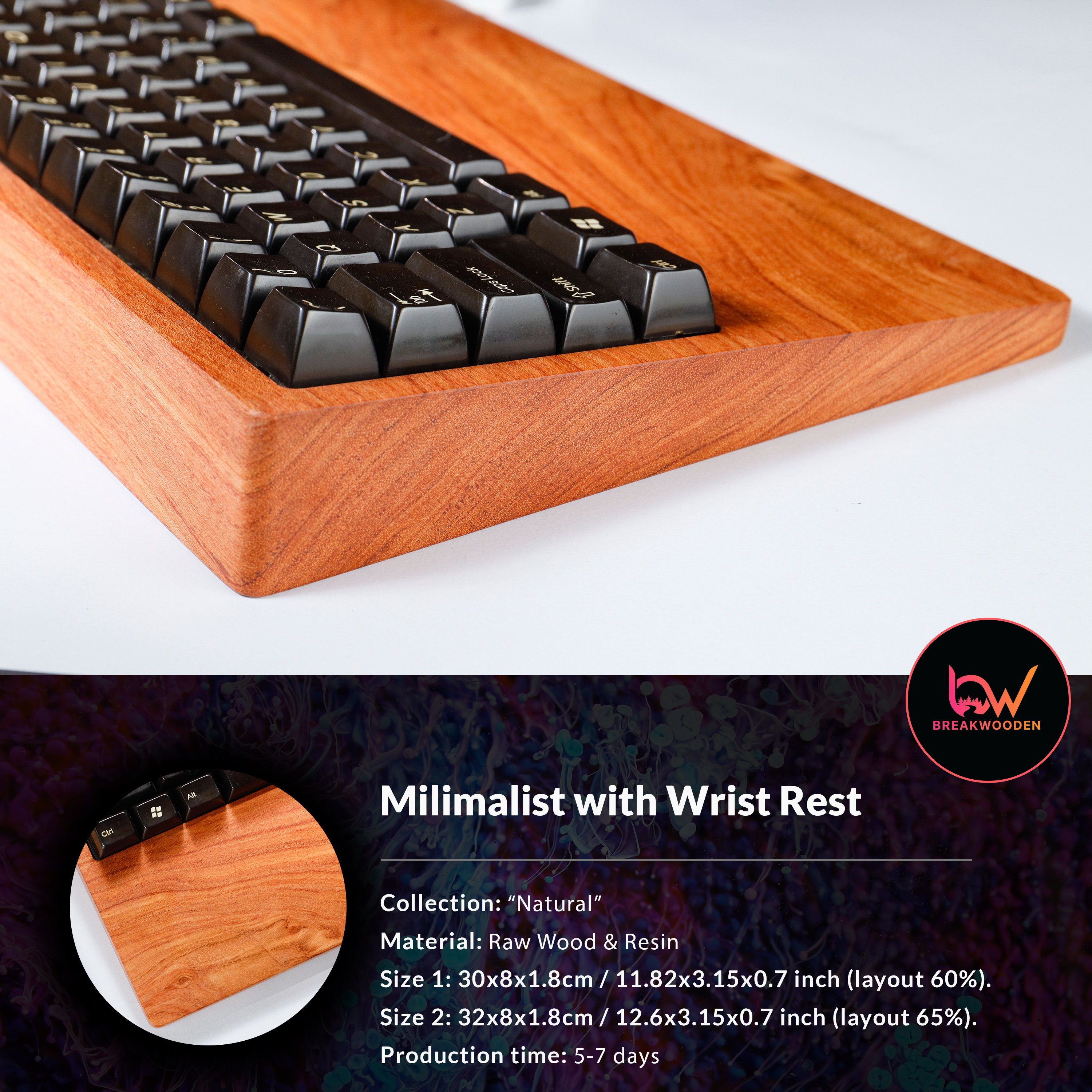 THE MINIMALIST Wood Case, Mechanical Keyboard Case, Custom