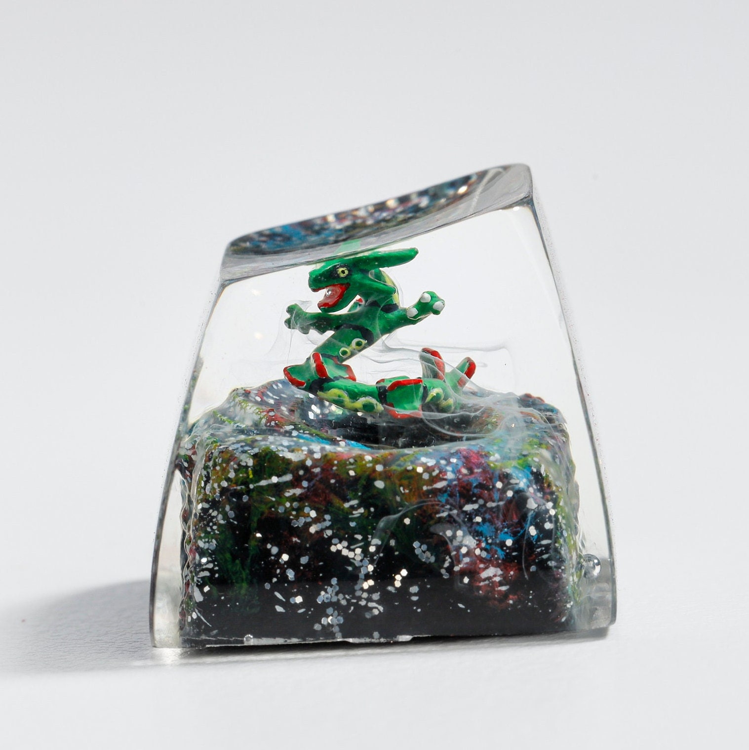 Rayquaza PKM Artisan Keycap, Spacebar Keycap, Keycap Set, Cute Keycap