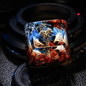 Purple Dragon Custom Keycaps, Artisan Keycap, Artisan Keycaps Anime, Cherry MX Keycaps, Dragon Keycap, Keycap Custom
