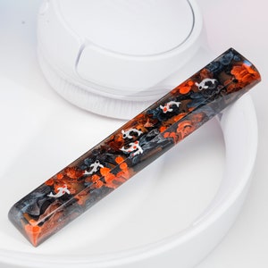 Black Orange Koi Artisan Keycap, Custom Keycaps, Koi Fish Resin Keycap ...