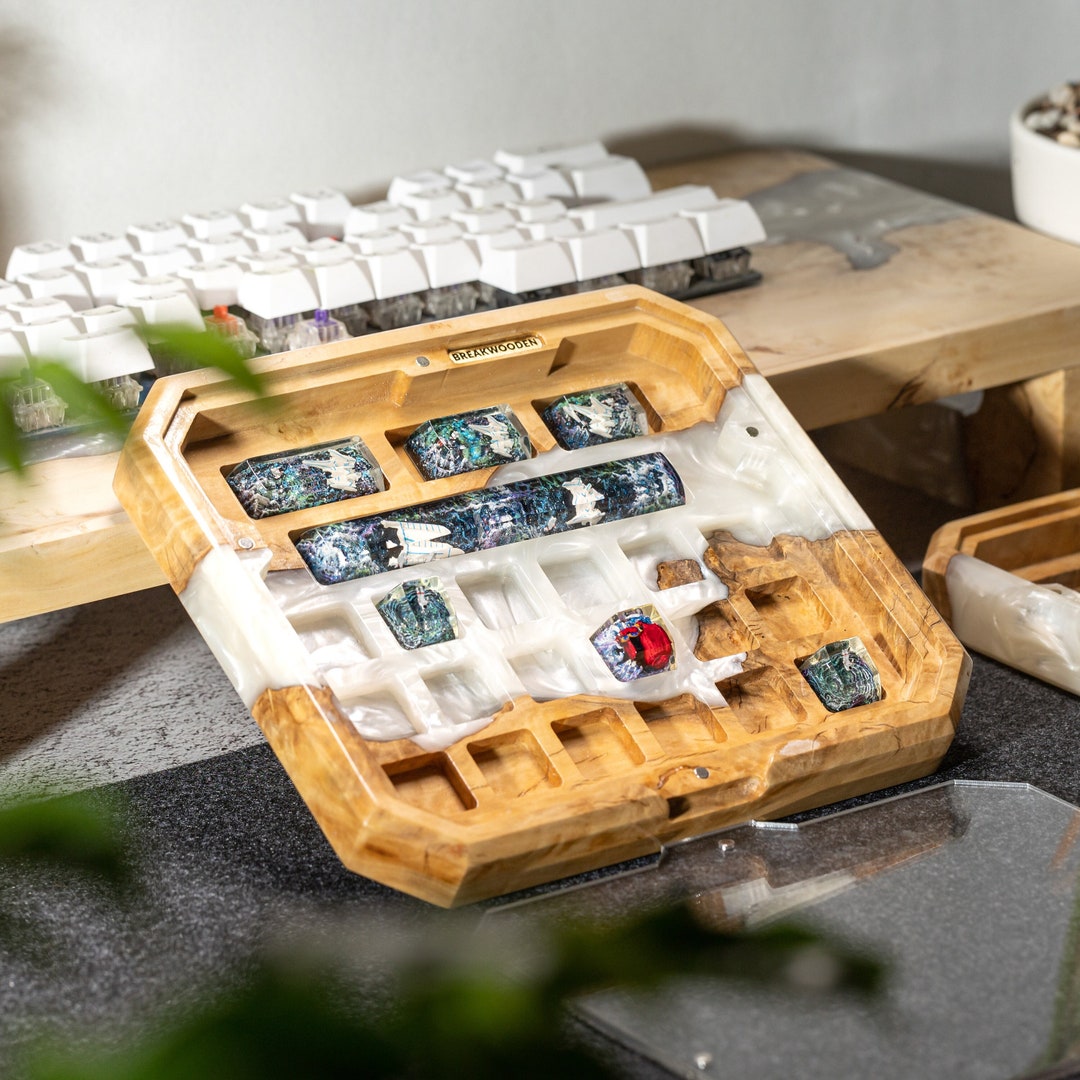 Wood Resin Keycap Storage, Custom Keycap Holder, Artisan Keycap Storage ...