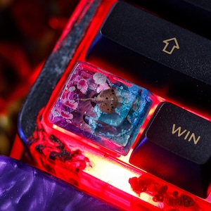 Artisan Keycap, keycap koi fish,  SA and OEM Keycaps For Cherry MX Mechanical Gaming Keyboard, keycap esc, Keycap Set, Handmade Gift for him