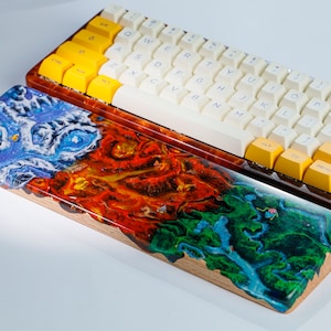 Kingdom Artisan Wrist Rest, Resin Keyboard Wrist Rest, Custom Wooden Resin Wrist Rest, Custom Keyboard Wrist Rest, Handmade Gift