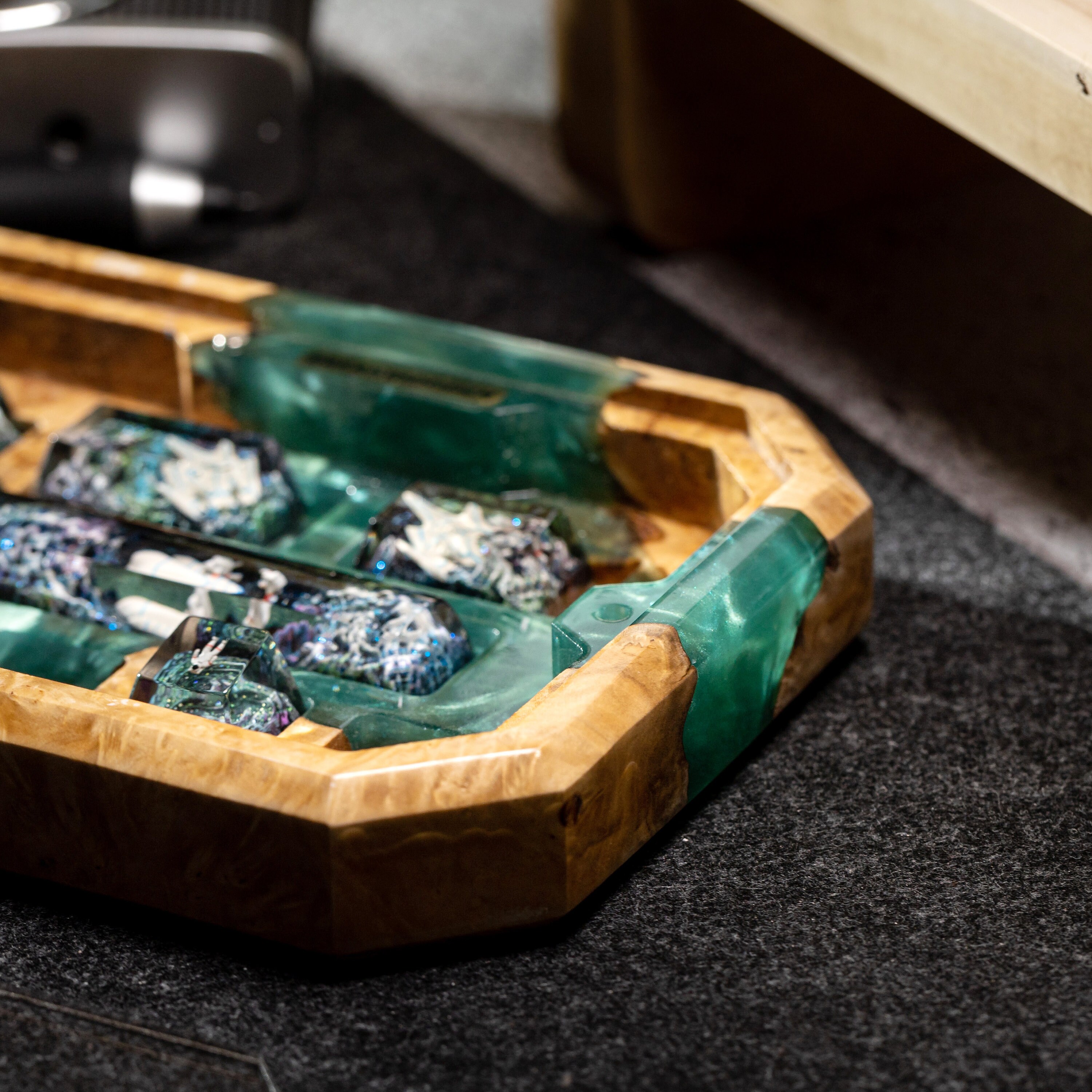 Keycap Case Wood Resin Keycap Storage, Custom Keycap Holder, Artisan Keycap Storage ...