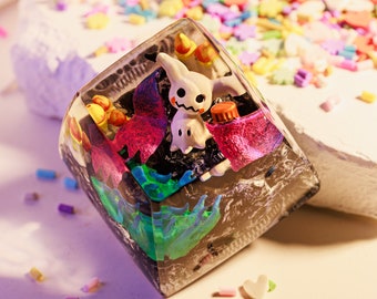 CUSTOM MIMIKYU Artisan Keycap Benutzerdefinierte Tastenkappen Art Decor Resin Tastenkappen Anime Artisan Keycap Niedliche Harz-Tastenkappen für mechanische Tastatur