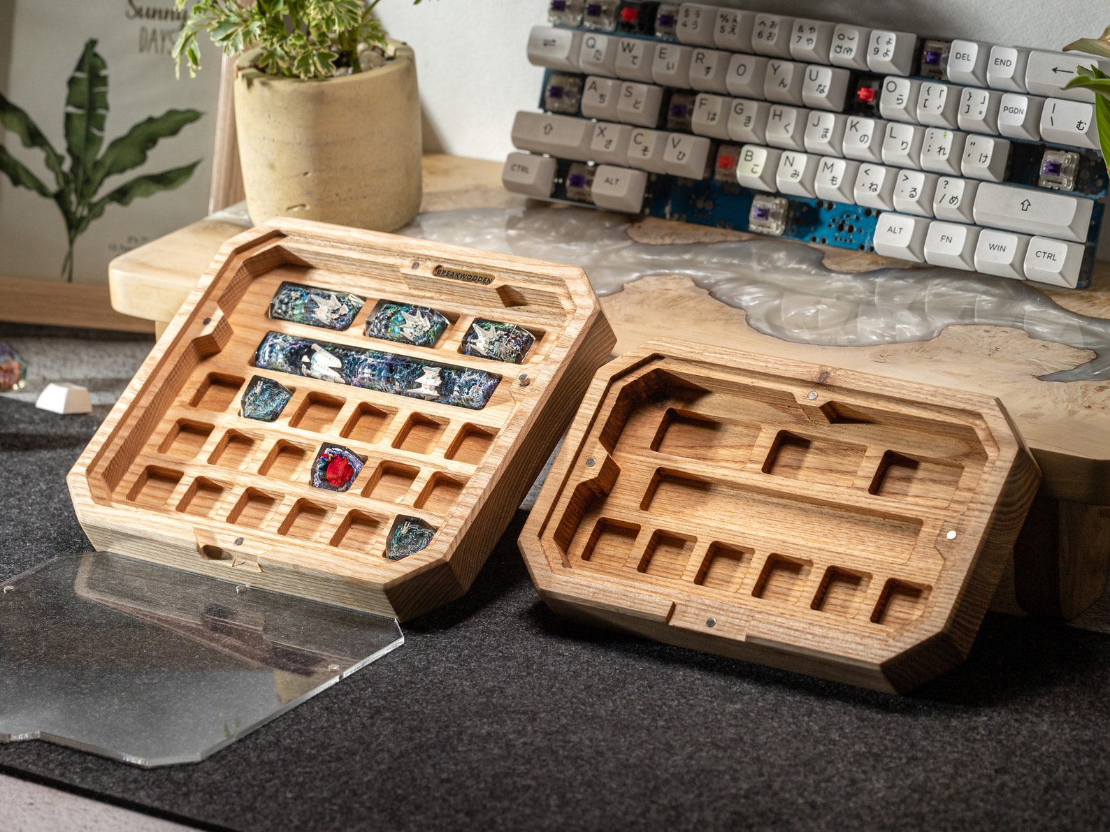 Keycap Storage Case Wooden Keycap Storage, Custom Keycap Holder, Artisan Keycap Storage Box ...