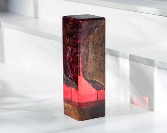 DEEP RED SEA Night light,  Epoxy resin lamp, Epoxy Lamp Space, Resin Night Light, Custom Night Light, personalized night light | Gift for