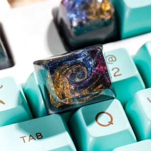 Interstellar Spacebar Artisan Keycap, Astronaut Custom Keycaps, Galaxy Spacebar Keycaps, Cherry MX Keycaps Mechanical Keyboard