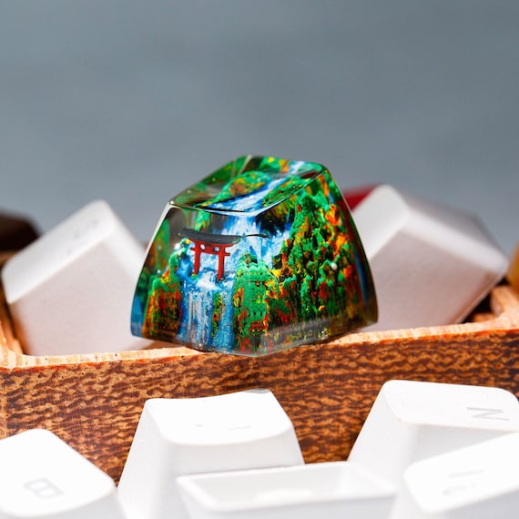 Torii Gate Artisan Keycap, Japanese Keycaps, Artisan Keycap, Torii Gate Custom Keycaps, Cherry MX Keycaps