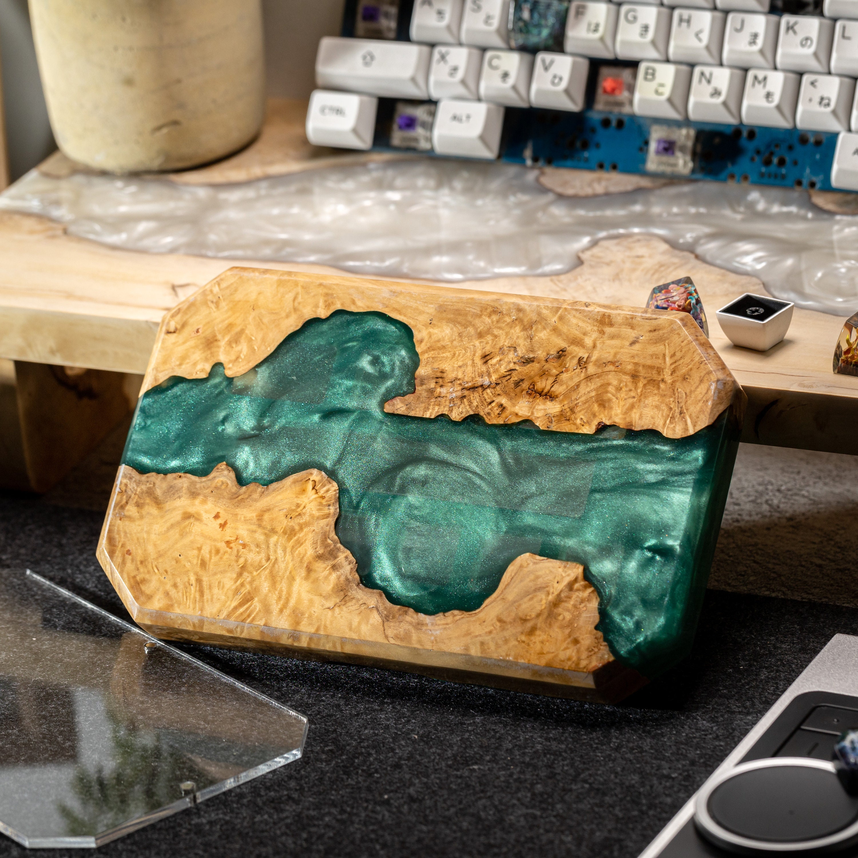 Keycap Case Wood Resin Keycap Storage, Custom Keycap Holder, Artisan Keycap Storage ...