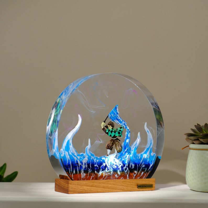 SWORDMAN Resin Lamp, Custom Anime Diorama Night Light, Personalized Diorama Kit Gift For Him, Christmas Gifts for Home Decor image 10
