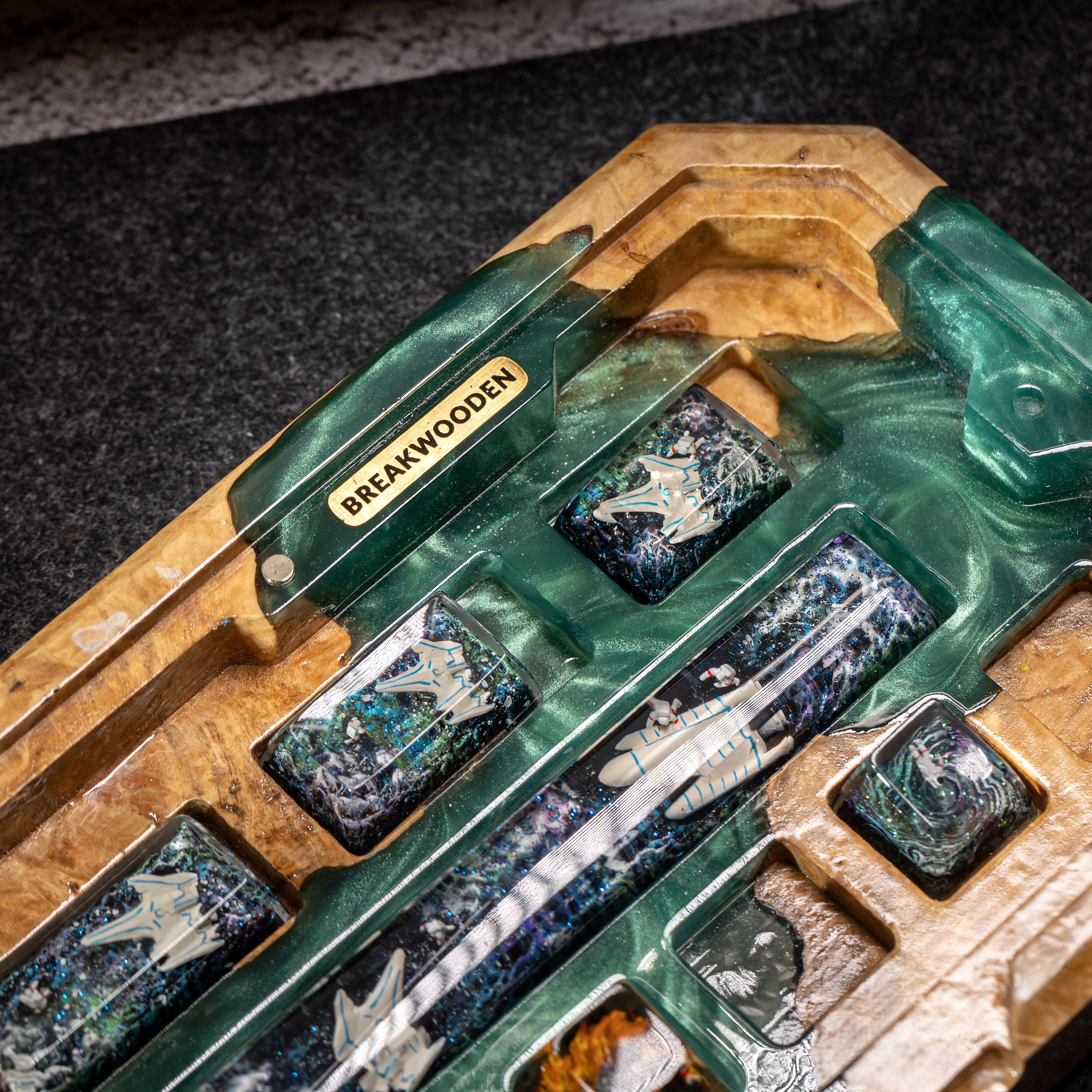 Keycap Case Wood Resin Keycap Storage, Custom Keycap Holder, Artisan Keycap Storage ...