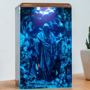 Landscape Night light, Epoxy Lamp, Resin Lamp, Resin Night Light, Epoxy Resin Lamp, Table Lamp, Custom Night Light | Gift for dad | Gift for