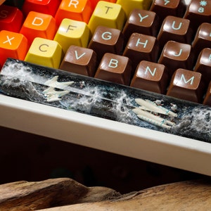 Interstellar Spacebar Keycap, Astronaut Custom Keycaps, Galaxy Spacebar Keycaps,Artisan Keycap, Cherry MX Keycaps Mechanical Keyboard