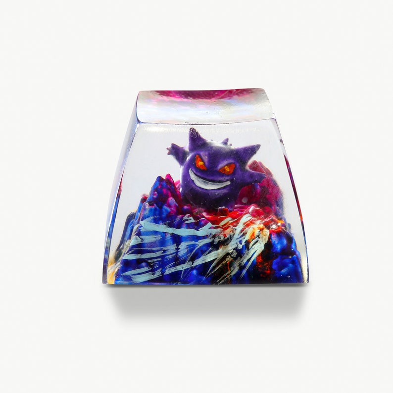 Gengar Pokemon, pokemon keycap, custom pokemon, custom keycap, artisan keycap, SA ESC keycap, mechanical keycaps | Gift for him 