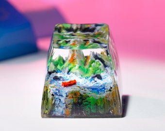 Teclas con diseño de playa, Teclas personalizadas, Teclas artesanales, Juego de teclas, Teclas lindas, Teclas personalizadas, Tecla Esc, Teclas de anime