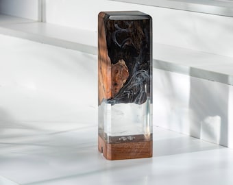 GLASS WOOD Night light, Epoxy Lamp, Resin Lamp, Resin Night Light, Epoxy Resin Lamp, Custom Night Light, Resin ligh |  fathers day gifts